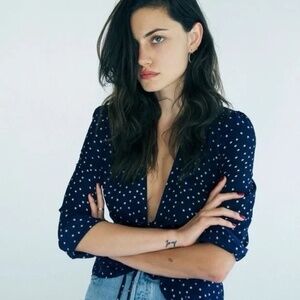 Réalisation Par Bianca Top XS Small in Navy Star - EUC